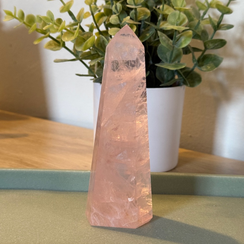 Rose Quartz Crystal Tower